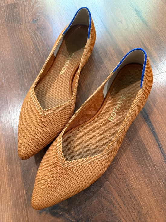 Rothy's Shoes - Rothy's Ballet Flats The Point Amber Textile Womens Size 8 Comfort Shoes